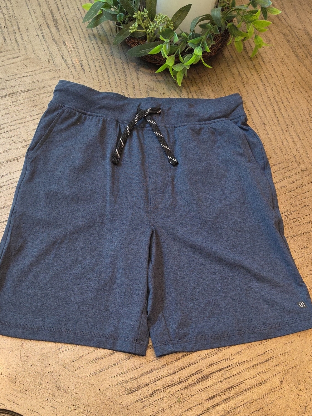 Navy Knit Drawstring Shorts Size 12 Boys